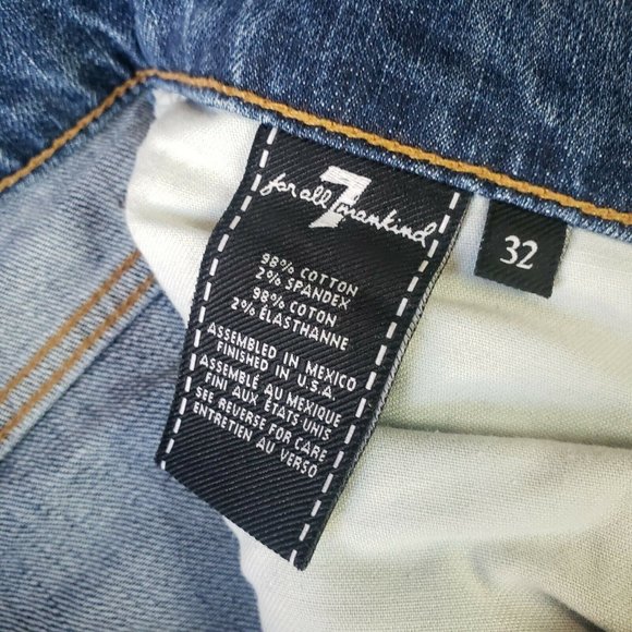 7 For All Mankind 32 x 29 SLIMMY Slim Straight Leg - Picture 5 of 5